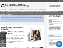 Tablet Screenshot of guenstigerlagerraum.ch